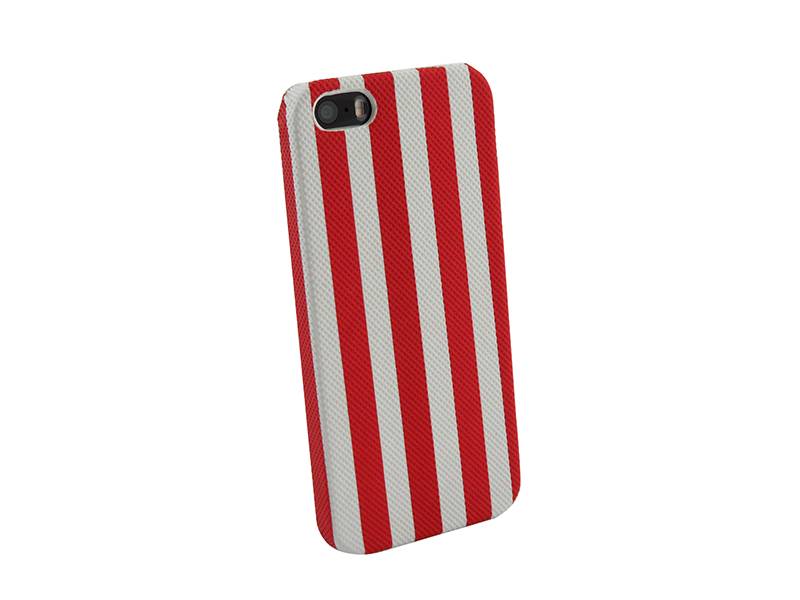Iparts4U Hardcover Snap Case Hoesje Iphone 55S Strepen Rood iparts4u kopen in de aanbieding