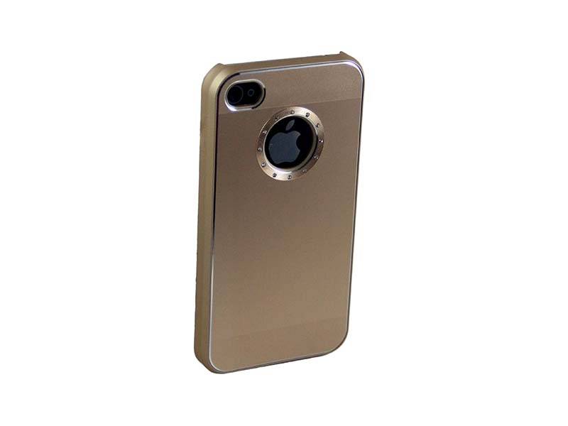 Iparts4U Iphone 44S Hardcase Logo Aluminium Diamant Goud iparts4u kopen in de aanbieding