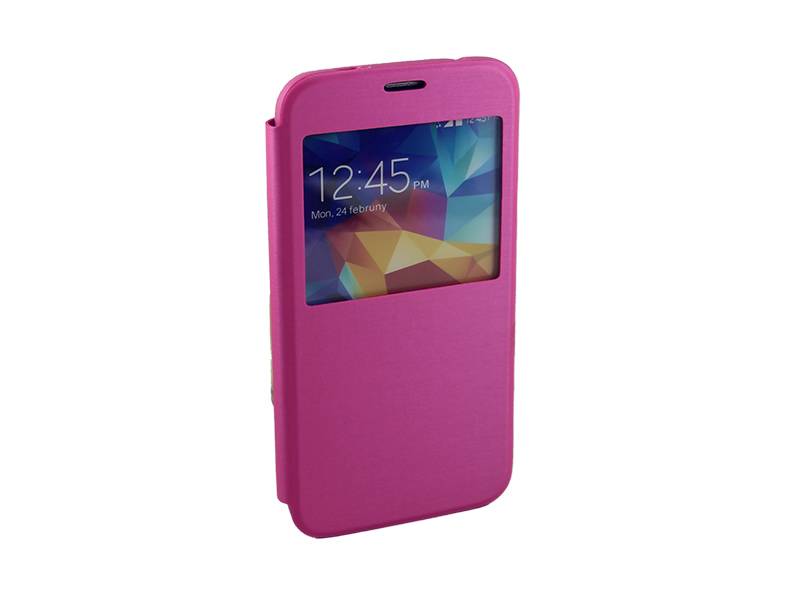 Iparts4U Samsung Galaxy S5 Bookcase Leder S View Roze iparts4u kopen in de aanbieding