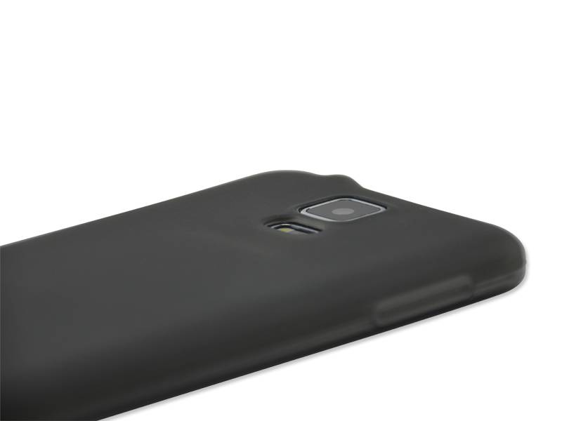 Iparts4U Siliconen Gel Tpu Samsung Galaxy S5 Hoesje Mat Zwart Transparant iparts4u kopen in de aanbieding