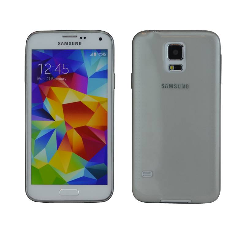 Iparts4U Ultra Dun Samsung Galaxy S5 Hoesje Zwart Transparant iparts4u kopen in de aanbieding