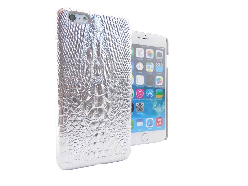 Iparts4U Iphone 6 Plus Hoesje Hardcover Krokodil Zilver iparts4u kopen in de aanbieding
