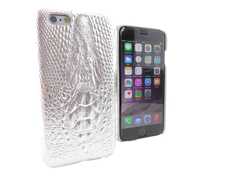 Iparts4U Iphone 6 En 6S Hoesje Hardcover Krokodil Zilver iparts4u kopen in de aanbieding