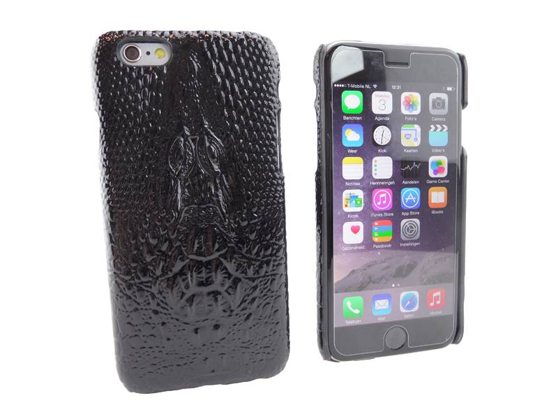 Iparts4U Iphone 6 En 6S Hoesje Hardcover Krokodil Zwart iparts4u kopen in de aanbieding