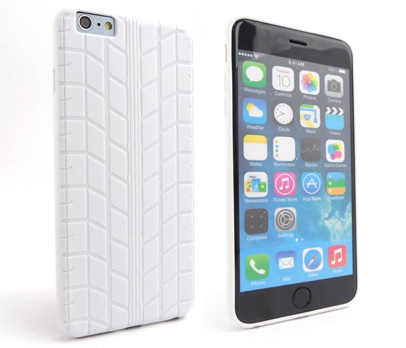 Iparts4U Siliconen Gel Iphone 6 Plus Hoesje Bandenspoor Wit iparts4u kopen in de aanbieding Iparts4U Siliconen Gel Iphone 6 Plus Hoesje Bandenspoor Wit iparts4u kopen in de aanbieding