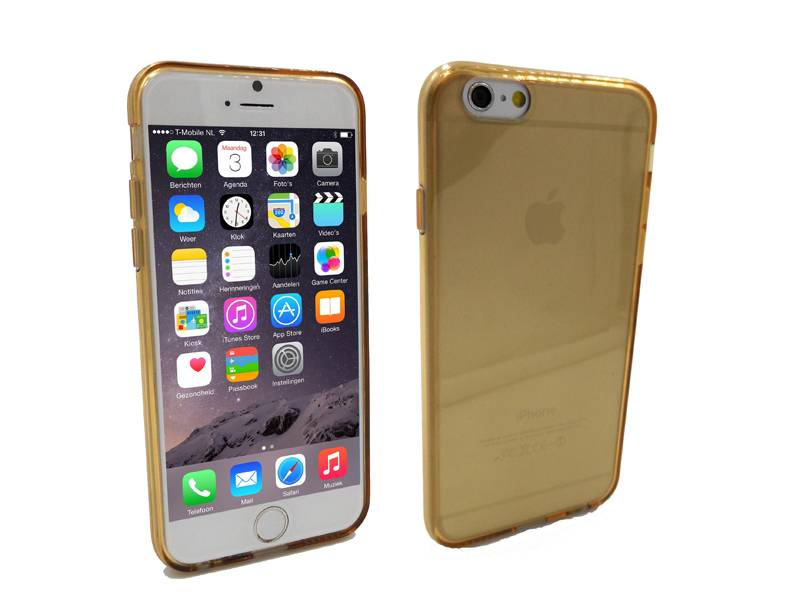 Iparts4U Siliconen Gel Tpu Iphone 6 En 6S Hoesje Goud Transparant iparts4u kopen in de aanbieding