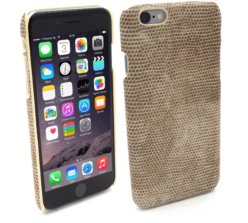 Iparts4U Snap Case Iphone 6 En 6S Hardcover Slang Beige Bruin iparts4u kopen in de aanbieding