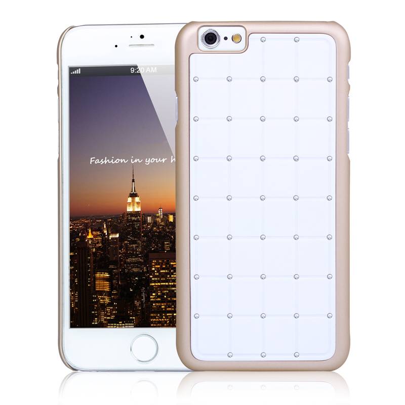 Iparts4U Iphone 66S Hardcover Vierkant Diamantjes Goud iparts4u kopen in de aanbieding