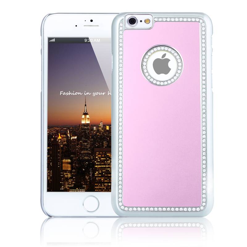 Iparts4U Iphone 6 En 6S Logo Snap Case Hoesje Diamantjes Roze iparts4u kopen in de aanbieding