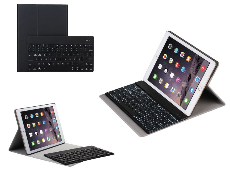Iparts4U Toetsenbord Voor Ipad Air 2 Pro Hoes Leder Zwart iparts4u kopen in de aanbieding