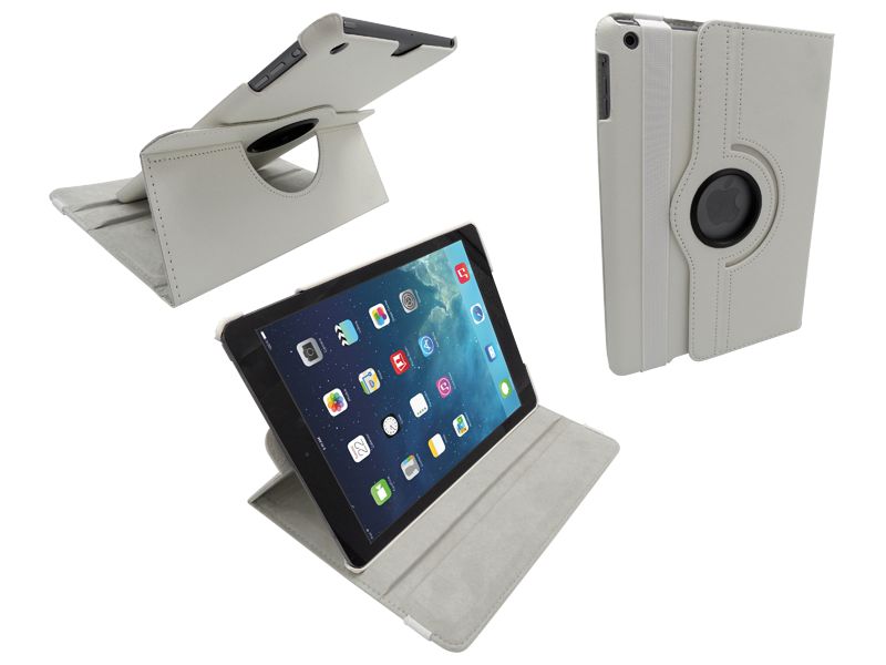 Iparts4U Ipad Air Leder Hoes Draaibaar 360 Graden Wit iparts4u kopen in de aanbieding