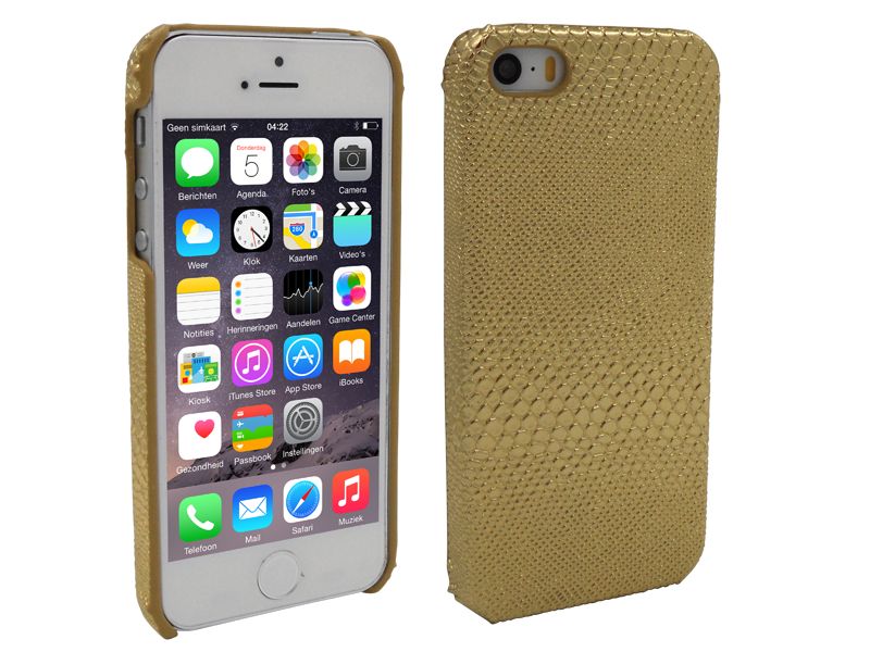 Iparts4U Iphone 5 En 5S Hoesje Hardcover Slangenprint Goud iparts4u kopen in de aanbieding