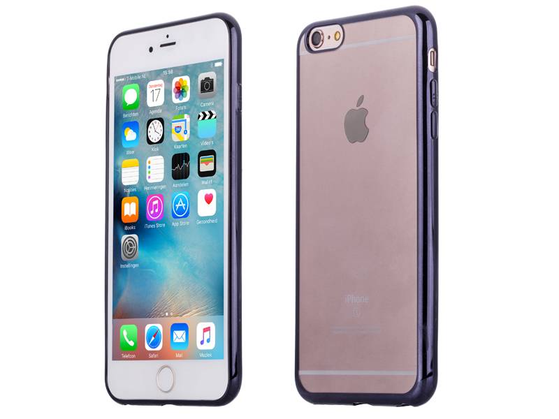 Iparts4U Iphone 6 6S Bumper Case Siliconen Ultradun Zwart iparts4u kopen in de aanbieding