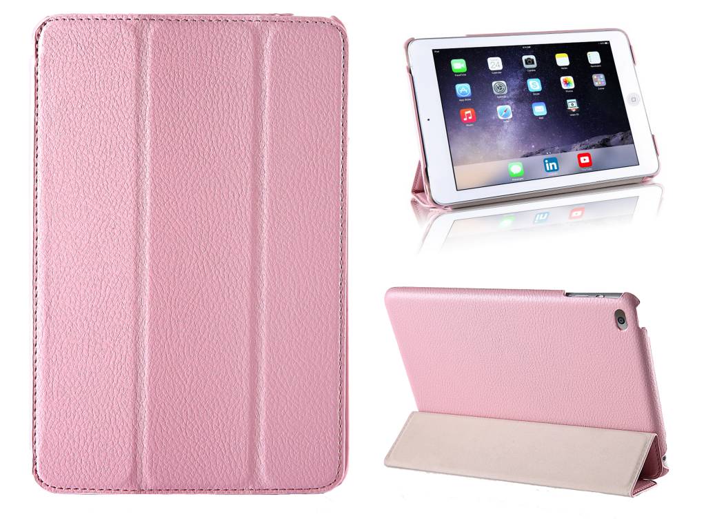 Iparts4U Ipad Mini 4 Smart Case Hoes Leder Roze iparts4u kopen in de aanbieding