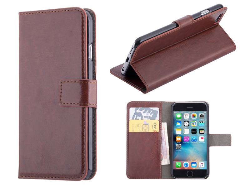 Iparts4U Iphone 6 En 6S Bookcase Hoesje Bruin iparts4u kopen in de aanbieding Iparts4U Iphone 6 En 6S Bookcase Hoesje Bruin iparts4u kopen in de aanbieding