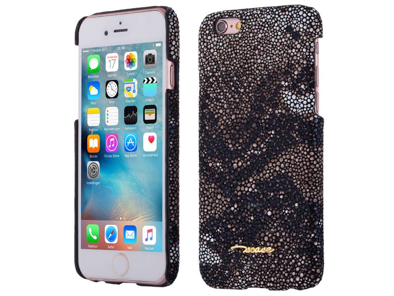 Iparts4U Iphone 6 En 6S Hardcase Hoesje Leder Slang Motief Bruin iparts4u kopen in de aanbieding