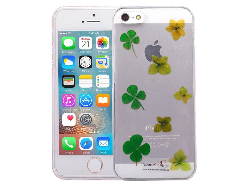 Iparts4U Iphone Se5S5 Hoesje Echte Bloemen Groen Tpu iparts4u kopen in de aanbieding