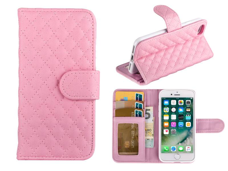 Iparts4U Iphone 87 Bookcase Hoesje Wallet Ruitjes Roze iparts4u kopen in de aanbieding Iparts4U Iphone 87 Bookcase Hoesje Wallet Ruitjes Roze iparts4u kopen in de aanbieding