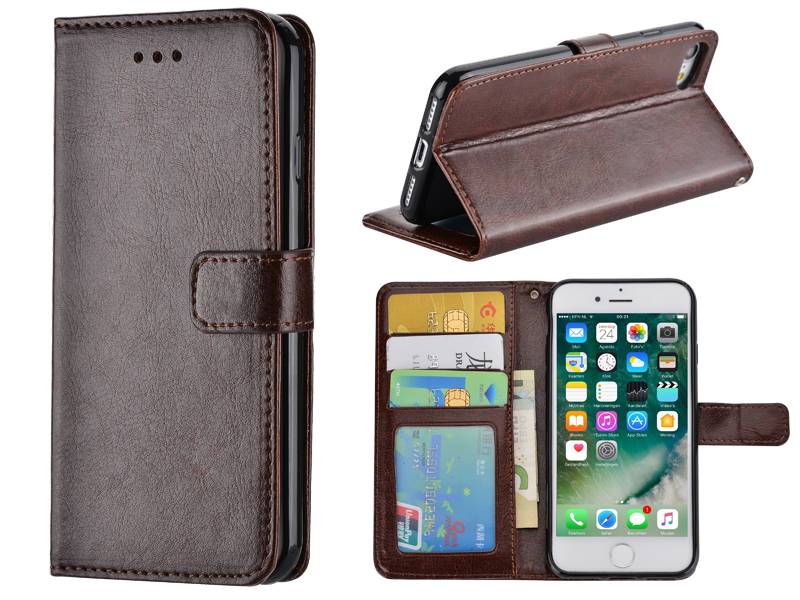 Iparts4U Iphone 8 7 Bookcase Hoesje Bruin Pu Leder iparts4u kopen in de aanbieding Iparts4U Iphone 8 7 Bookcase Hoesje Bruin Pu Leder iparts4u kopen in de aanbieding