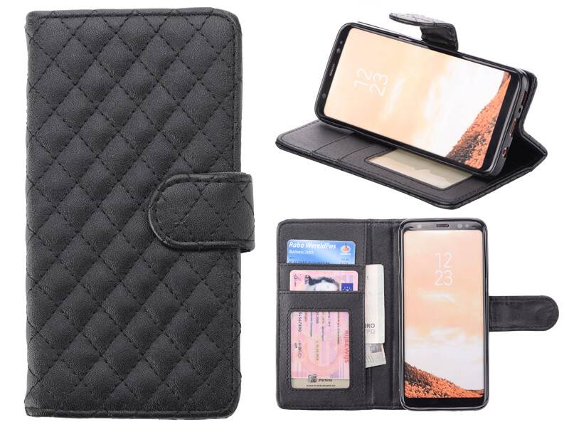Iparts4U Samsung Galaxy S8 Bookcase Hoesje Ruit Zwart iparts4u kopen in de aanbieding