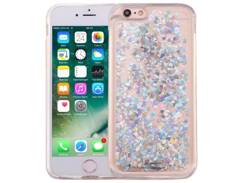Iparts4U Iphone 66S Bewegend Glitter Hoesje Hartjes Hologram Zilver iparts4u kopen in de aanbieding Iparts4U Iphone 66S Bewegend Glitter Hoesje Hartjes Hologram Zilver iparts4u kopen in de aanbieding
