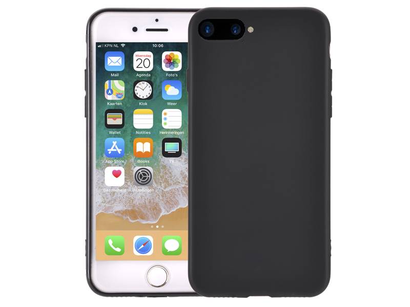 Iparts4U Ultradun Iphone 8 Plus 7 Hoesje Siliconen Mat Zwart iparts4u kopen in de aanbieding Iparts4U Ultradun Iphone 8 Plus 7 Hoesje Siliconen Mat Zwart iparts4u kopen in de aanbieding