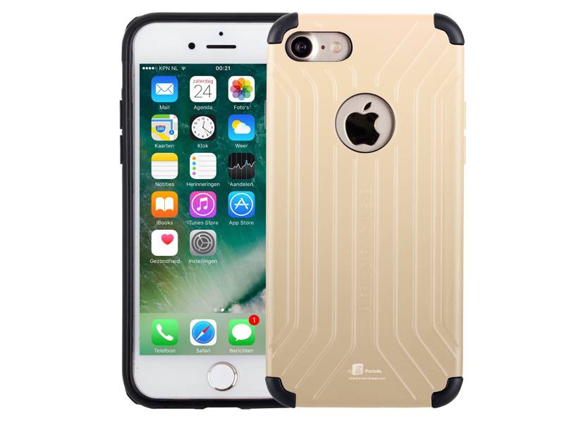 Iparts4U Armor Iphone 87 Hoesje Schokbestendig Hardcase Goud iparts4u kopen in de aanbieding
