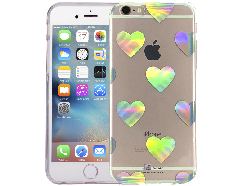 iPhone 6/6S hoesje hartjes hologram