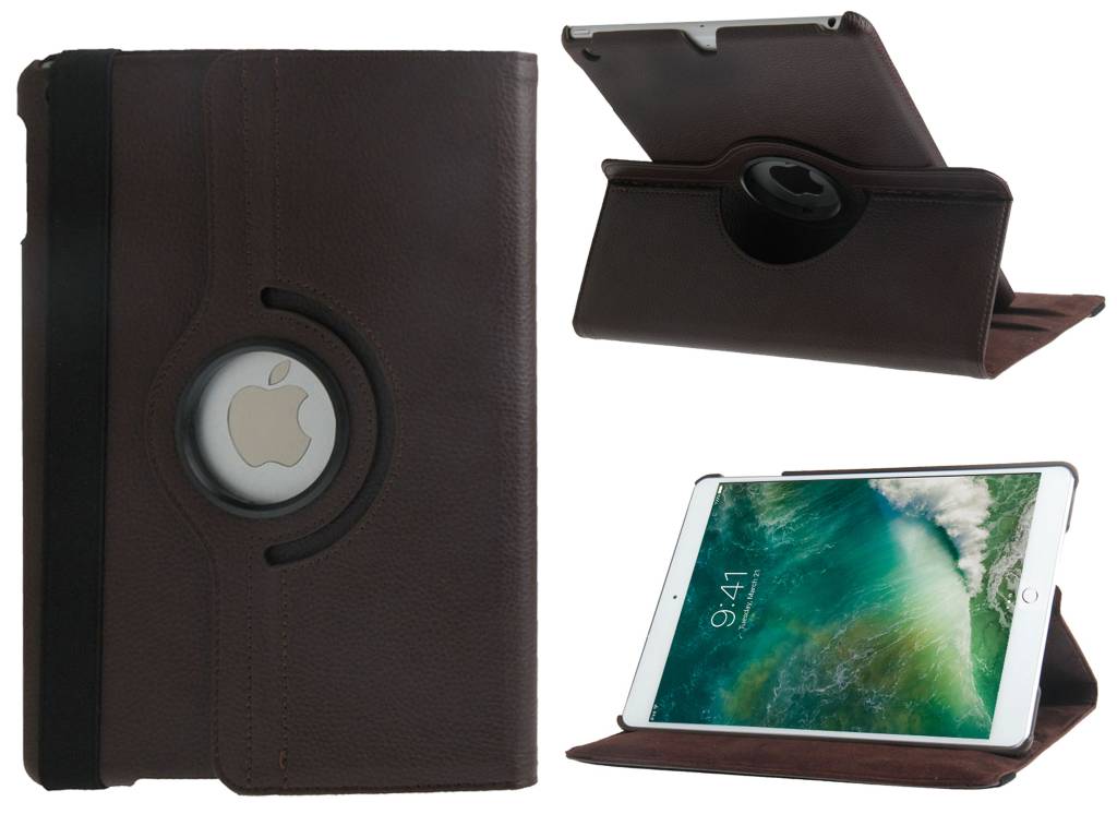 Iparts4U Ipad 2017Ipad Air Hoes Draaibaar 360 Graden Donkerbruin iparts4u kopen in de aanbieding
