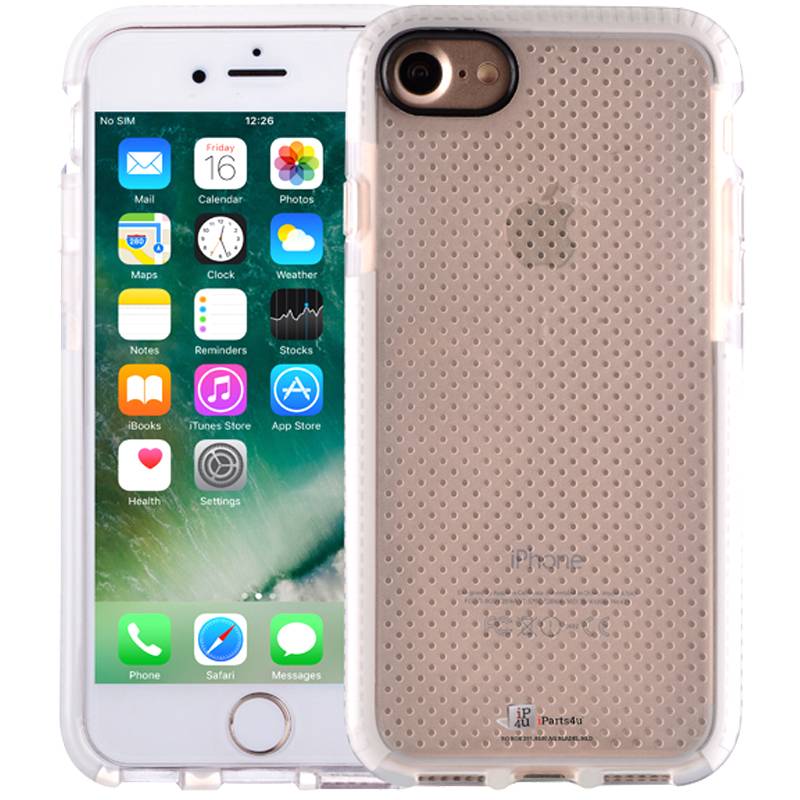 Iparts4U Iphone 87 Bumper Case Siliconen Shockproof Hoesje Wit iparts4u kopen in de aanbieding
