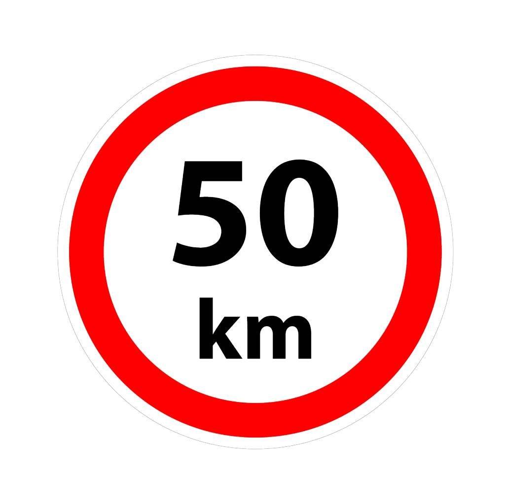 Max 50  km sticker  Dr Sticker 