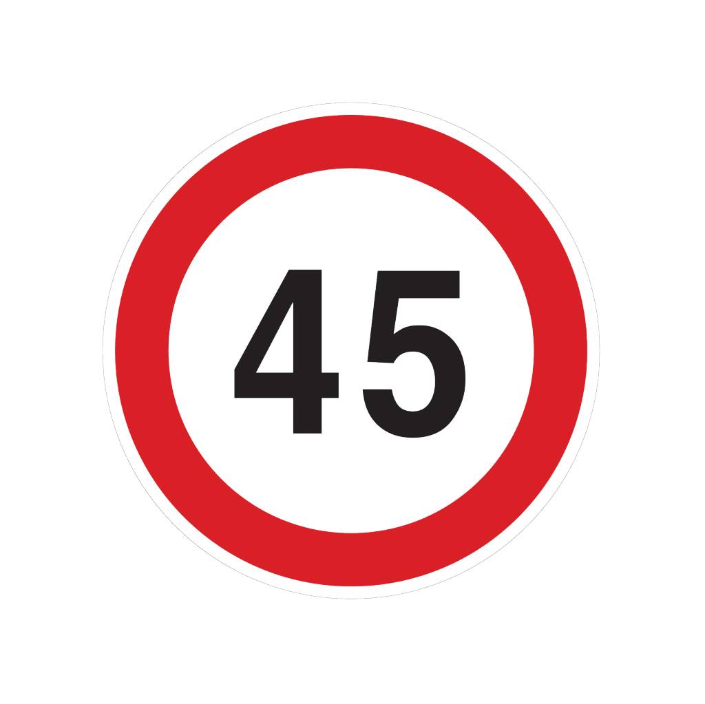 45 km sticker