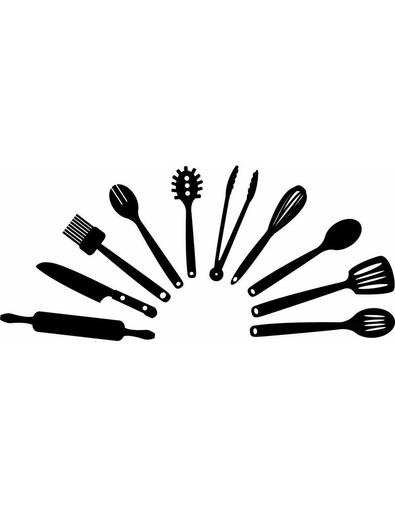 Muursticker keuken gereedschap dr.sticker