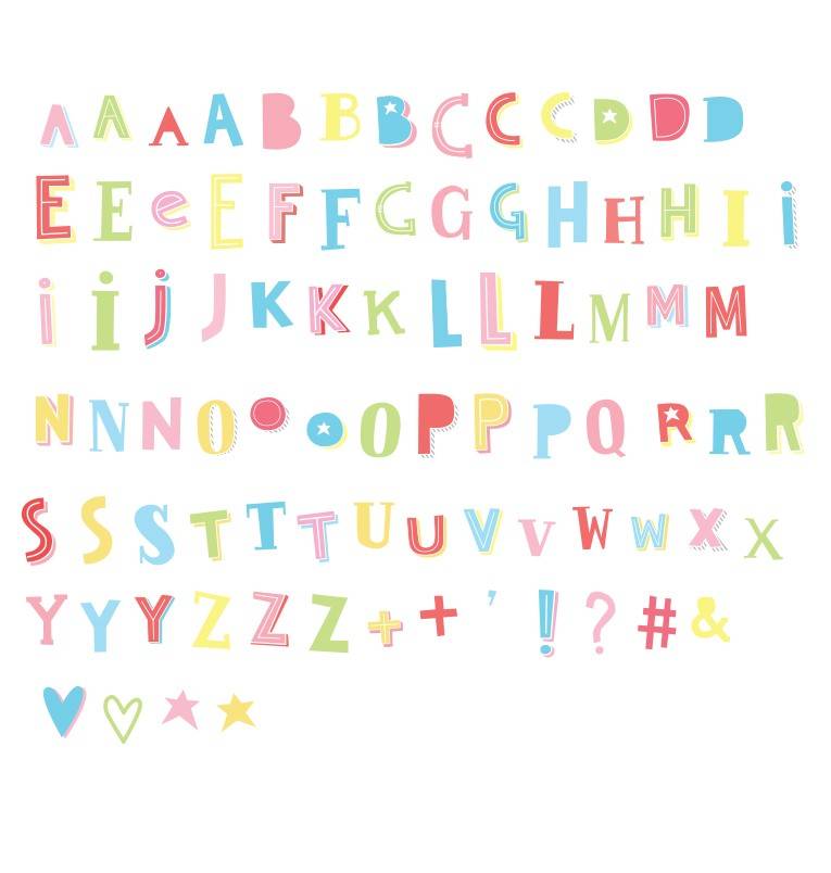 A Little Lovely Company Kids Characters Lightbox Funky Color Plastic Add Some Extra Color To Your Lightbox Which Can This Funky Colored Letters Of No Less Than 85 Pieces Should Certainly Succeed Mix And Match Is Good Go