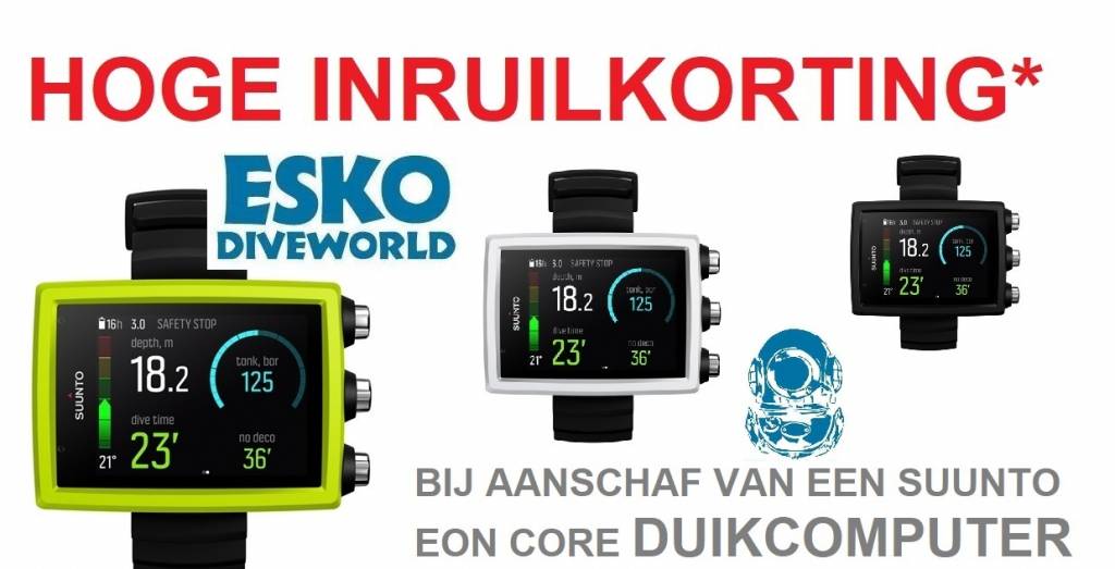 HOGE INRUILKORTING OP AANSCHAF VAN EEN SUUNTO EON CORE DUIKCOMPUTER BIJ ESKO DIVEWORLD