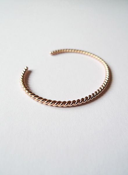 Twisted Bracelet By Felicious Here Online Of Berlin Felicious Bracelet Twisted Two Times Diamond Knurled And Slightly Bendable