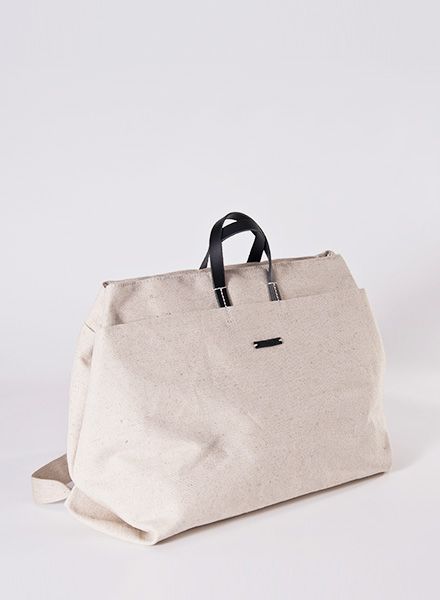 Now Bag Backpack Weekender Linen By Hänska Of Berlin Hänska Light Beige Linen Bag For Weekend Trips Also Wearable As Backpack