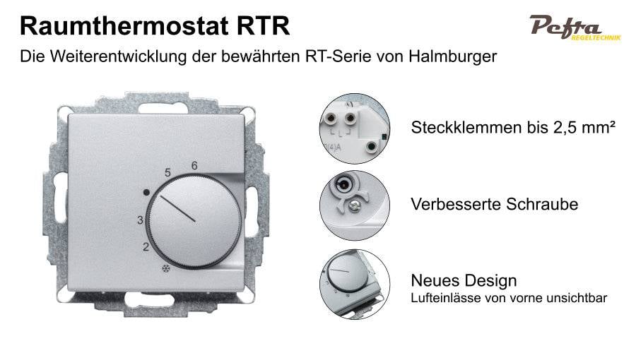 Neue Raumthermostate von Halmburger jetzt mit Steckklemmen