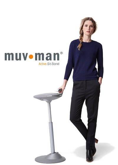 Muvman en een zit sta bureau de ideale combinatie