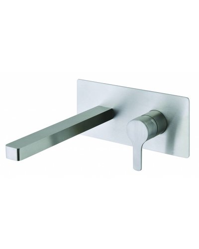 Steel & Brass Industrial 1-hole built-in mixer sink