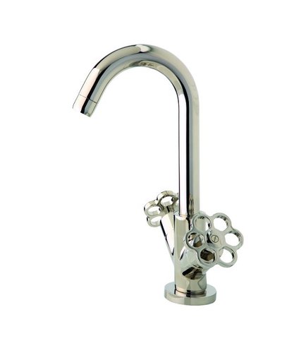 Steel & Brass Industrial 1-hole mixer sink