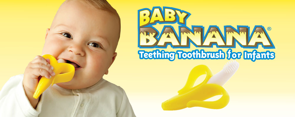 baby banana brush teether
