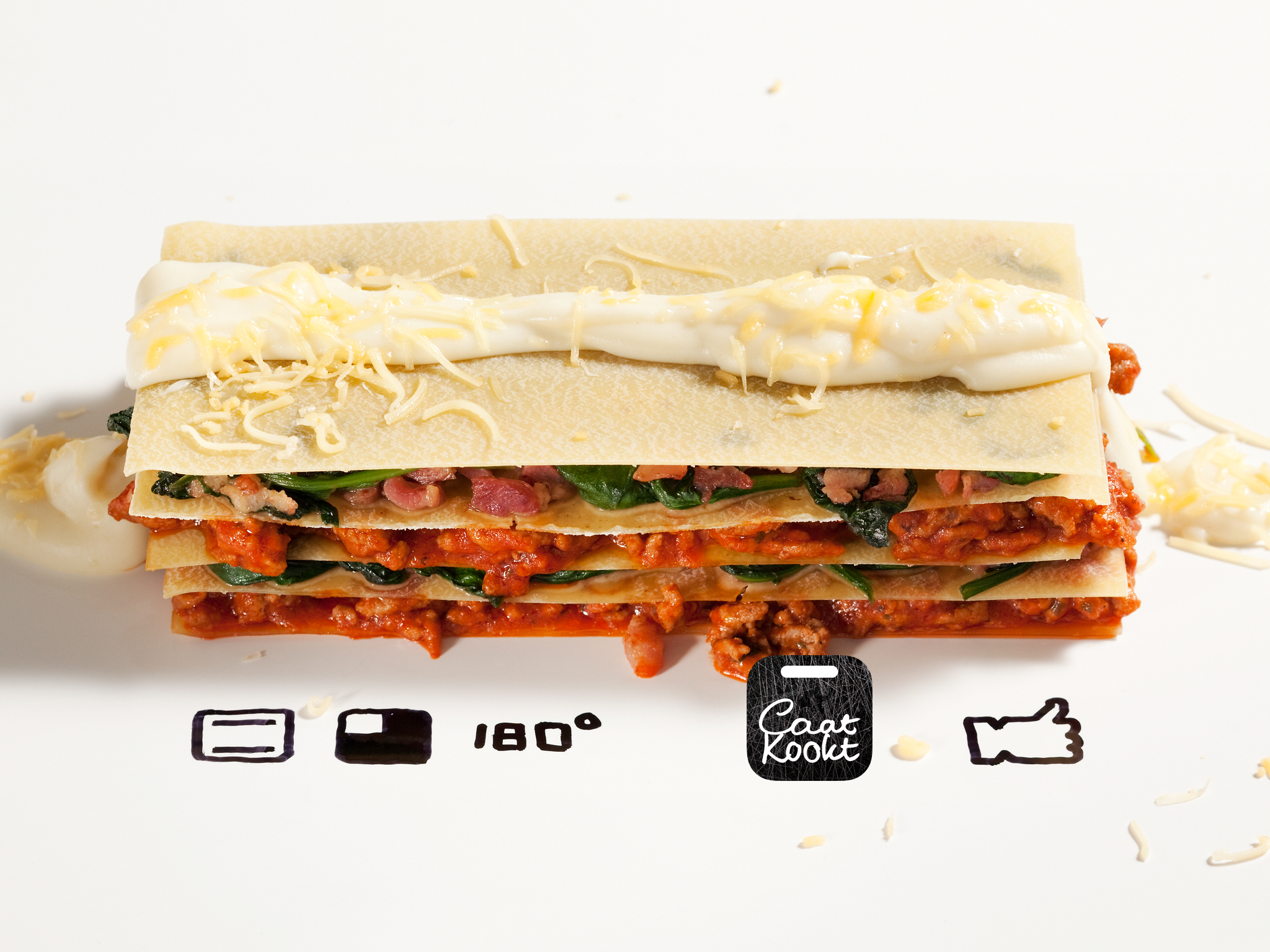 Caat Kookt: Spinazie lasagne.