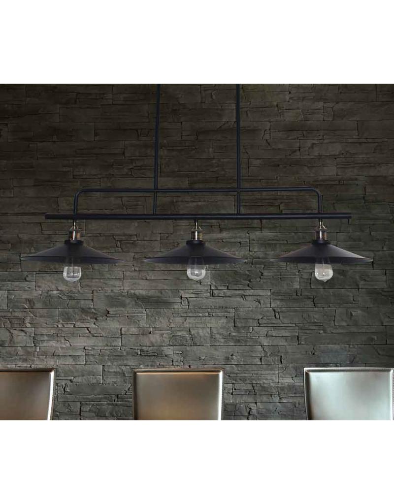 Glitzerlife Zwarte Hanglamp - Industriële Vintage Hanglamp - Keukenlamp E27 1-arms