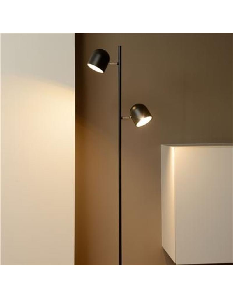 Staande lamp Scandinavisch zwart, wit LED 2x5W 141cm