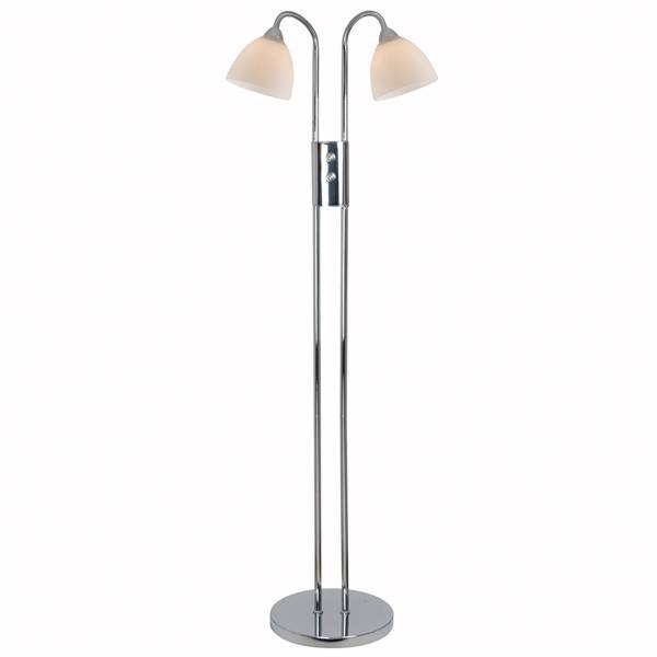 Double Floor Lamp Dimmable Black Or Chrome Myplanetled Double Floor Lamp Dimmable Black Or Chrome
