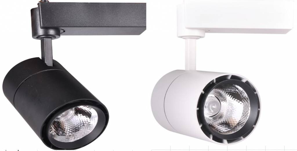 Spot LED Rail 10W Blanc 4000K | Angle 24° | Rotation 300°/90° | Pour Magasin, Exposition - 3