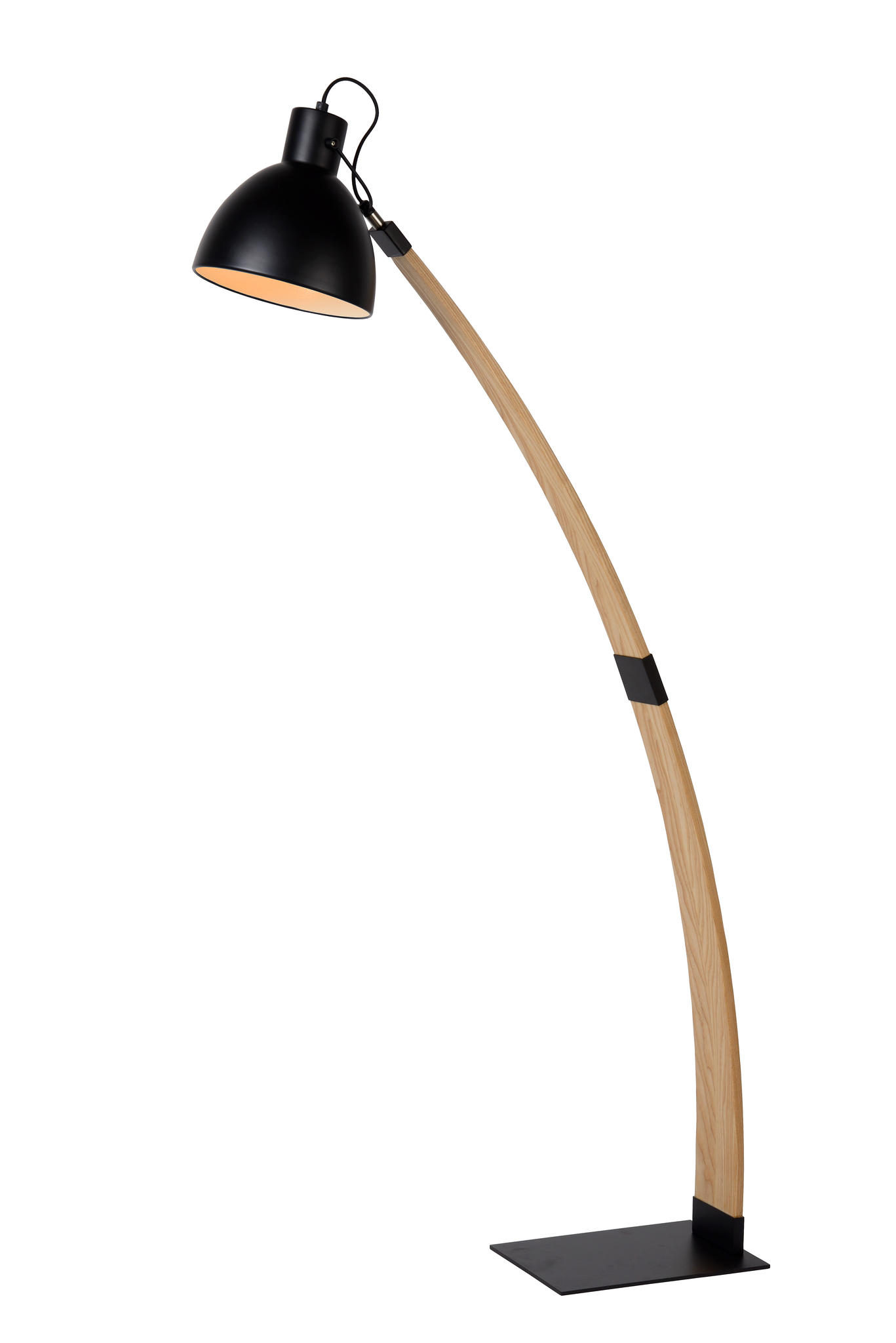 Spiksplinternieuw Staande lamp hout boog wit of zwart 143cm hoog | Myplanetled YM-69
