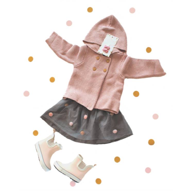 Hup, hip de regen in met de oudroze baby haarspeldjes!☔