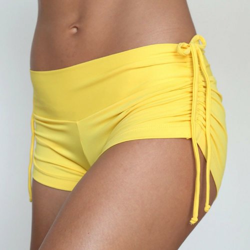 LaLa Land Yoga Wear Baby Cake Shorts - Yellow LaLa Land Yoga Wear Baby Cake Shorts - Yellow